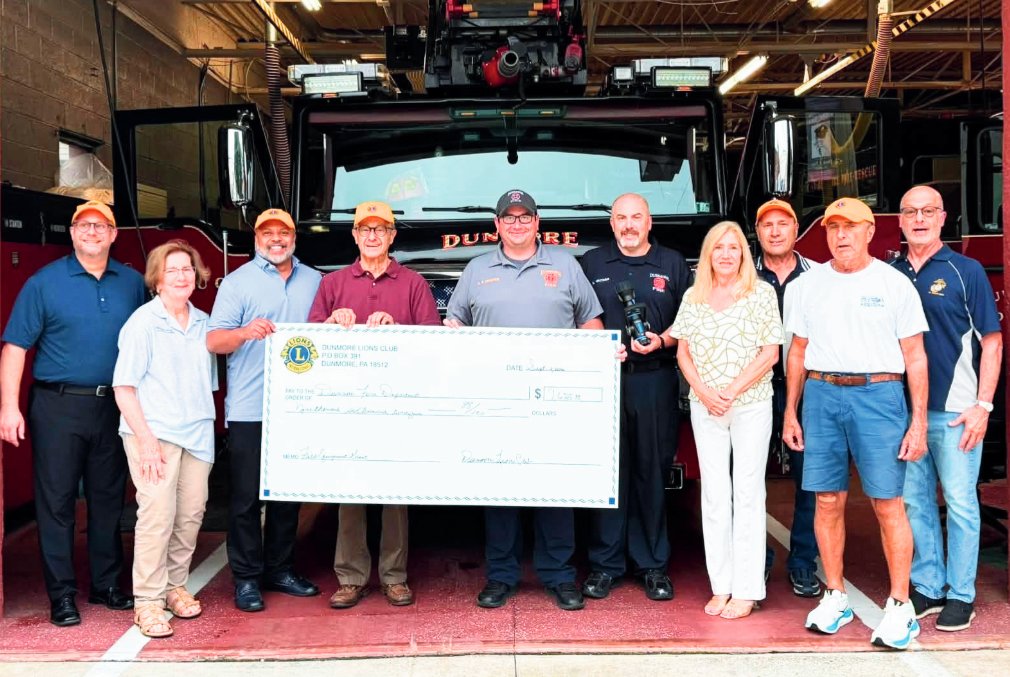 Lions donate to Fire Department